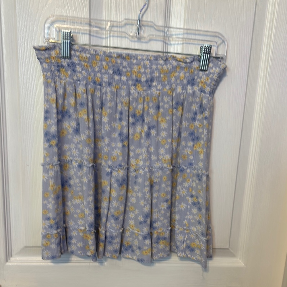 Floral Blue and Yellow Women's Skirt